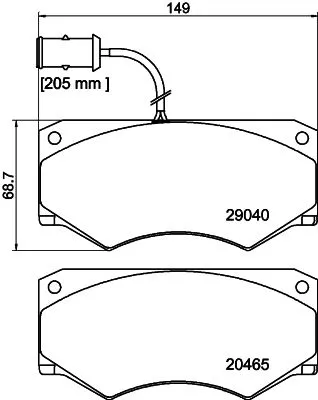 1x MINTEX MDB1730 Brake Pad Set