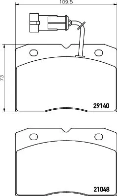 MINTEX MINTEX MDB2156 1x MINTEX MDB2156 Brake Pad Set 