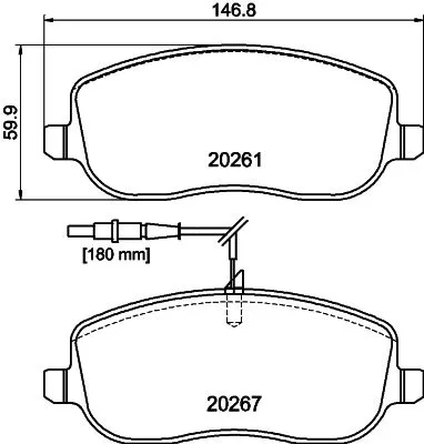 1x MINTEX MDB2531 Brake Pad Set