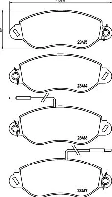 MINTEX MINTEX MDB2593 1x MINTEX MDB2593 Brake Pad Set 