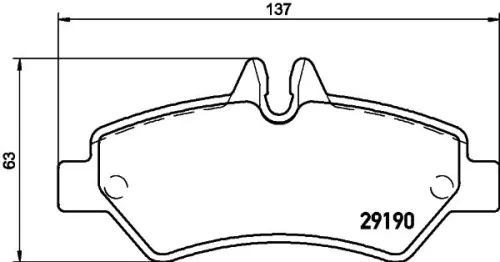 MINTEX MINTEX MDB2802 1x MINTEX MDB2802 Brake Pad Set 