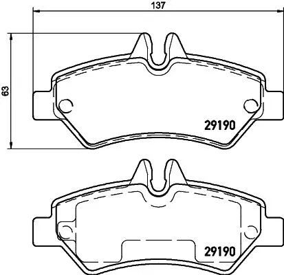 MINTEX MINTEX MDB2802 1x MINTEX MDB2802 Brake Pad Set 
