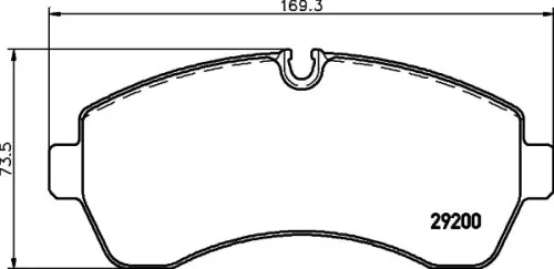 1x MINTEX MDB2804 Brake Pad Set