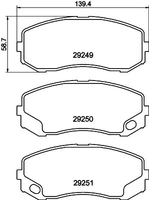 MINTEX MINTEX MDB2988 1x MINTEX MDB2988 Brake Pad Set 