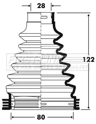 FIRST LINE FIRST LINE FCB2812  FIRST LINE Drive Shaft Cv Boot Kit 