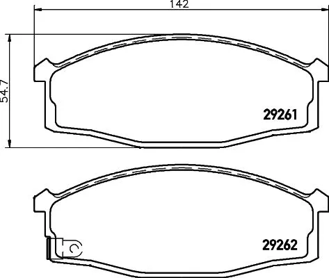 MINTEX MINTEX MDB3064 1x MINTEX MDB3064 Brake Pad Set 