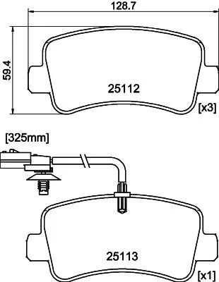1x  MINTEX Brake Pad Set
