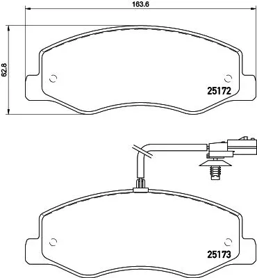 1x MINTEX MDB3095 Brake Pad Set