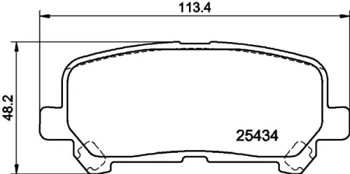 1x MINTEX MDB3457 Brake Pad Set
