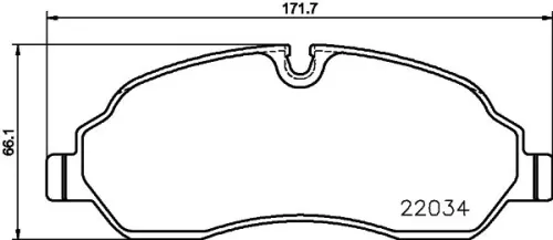 1x MINTEX MDB3719 Brake Pad Set