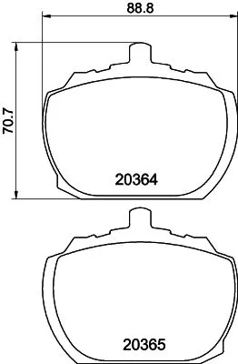 1x MINTEX MLB40 Brake Pad Set