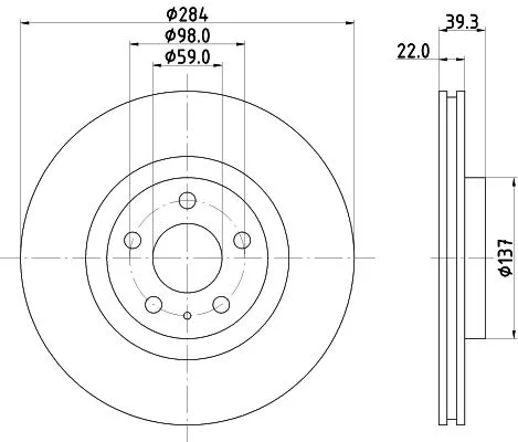 1x MINTEX MDC1003 Brake Disc