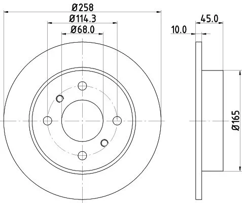 1x  MINTEX Brake Disc