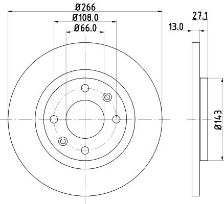 1x  MINTEX Brake Disc