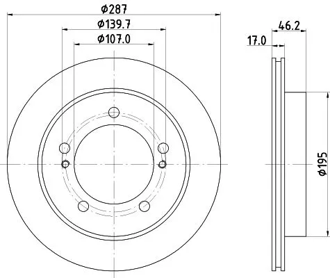 1x  MINTEX Brake Disc