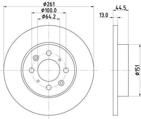 1x MINTEX MDC1024 Brake Disc