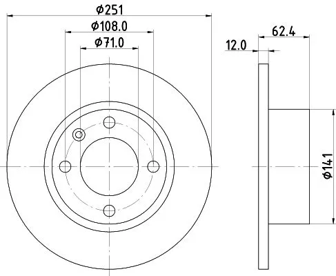 MINTEX MINTEX (MDC1033) 1x  MINTEX Brake Disc 
