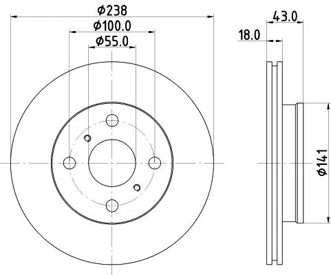 MINTEX MINTEX (MDC1044) 1x  MINTEX Brake Disc 