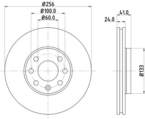 1x  MINTEX Brake Disc