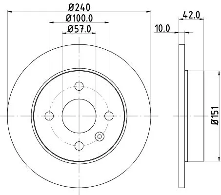 1x MINTEX MDC1051 Brake Disc