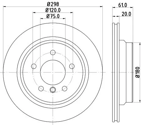 1x  MINTEX Brake Disc