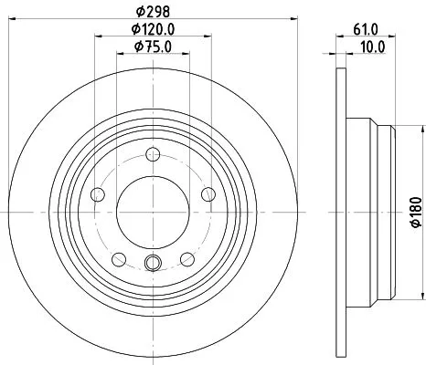 1x MINTEX MDC1061 Brake Disc