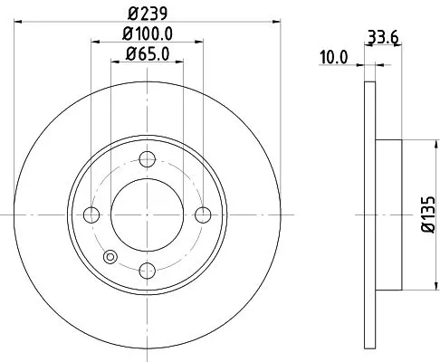 1x  MINTEX Brake Disc