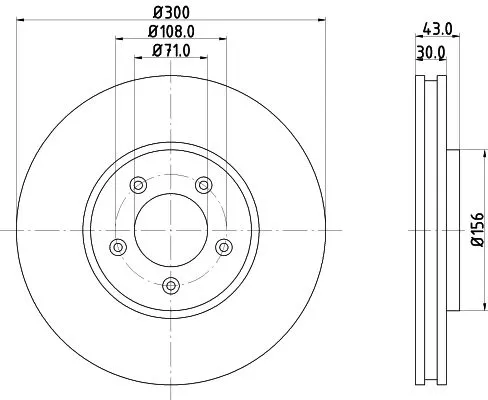1x  MINTEX Brake Disc