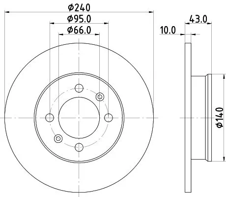 1x MINTEX MDC1077 Brake Disc