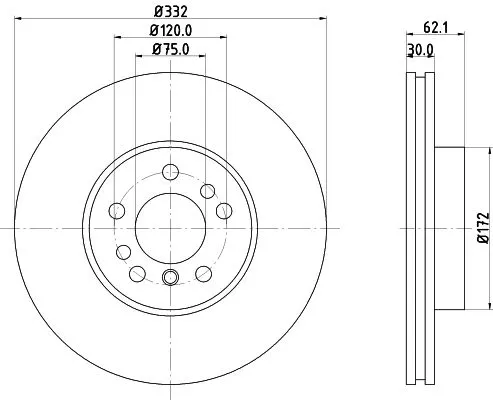 1x  MINTEX Brake Disc