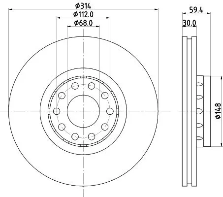 MINTEX MINTEX MDC1242 1x MINTEX MDC1242 Brake Disc 