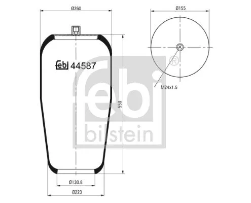 FEBI BILSTEIN FEBI BILSTEIN 44587 Febi Front Left Front Right Air Bag Suspension Spring 