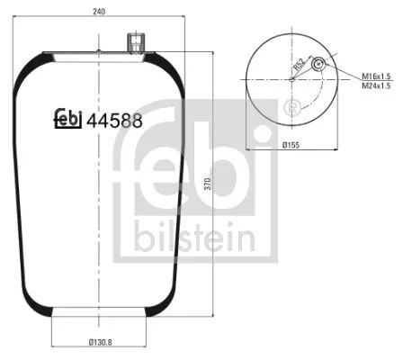 FEBI BILSTEIN FEBI BILSTEIN 44588 Febi Air Bag Suspension Spring 