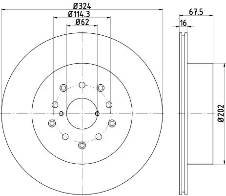 MINTEX MINTEX (MDC1306) 1x MINTEX MDC1306 Brake Disc 