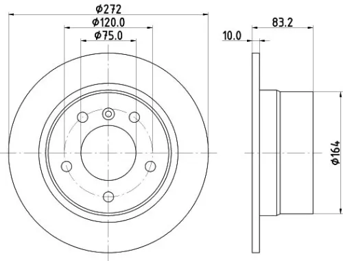 1x  MINTEX Brake Disc