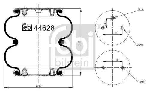FEBI BILSTEIN FEBI BILSTEIN 44628 Febi Rear Left Or Right Air Bag Suspension Spring For Mercedes-benz Actro 