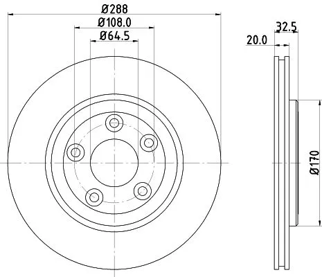 MINTEX MINTEX (MDC1372) 1x  MINTEX Brake Disc 