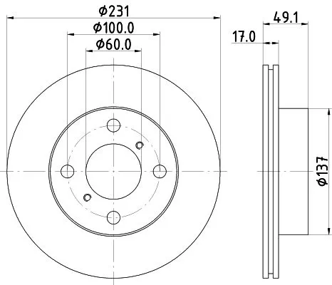 MINTEX MINTEX MDC1374 1x MINTEX MDC1374 Brake Disc 