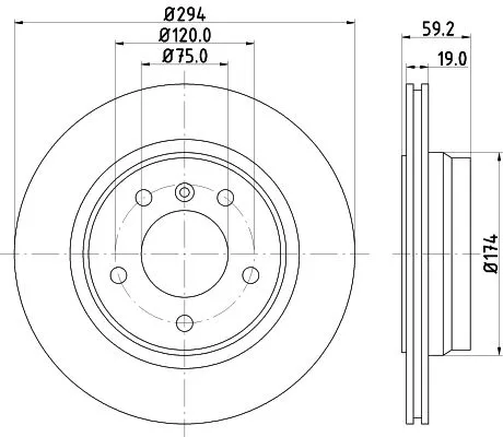 1x  MINTEX Brake Disc