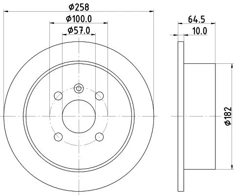 1x MINTEX MDC1389 Brake Disc