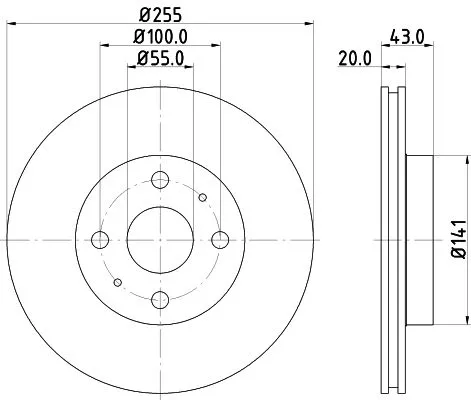 MINTEX MINTEX MDC1394 1x MINTEX MDC1394 Brake Disc 