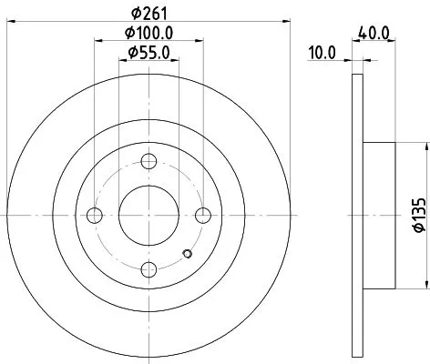 1x MINTEX MDC1402 Brake Disc