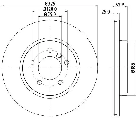1x MINTEX MDC1403C Brake Disc