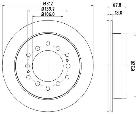 1x  MINTEX Brake Disc
