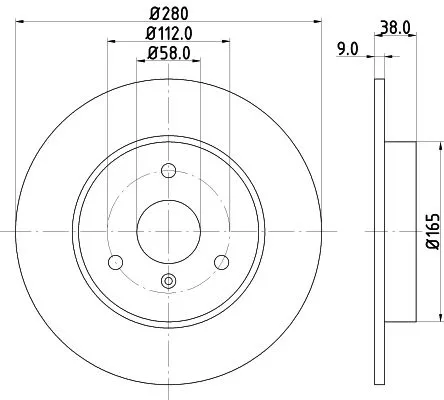 1x MINTEX MDC1423 Brake Disc