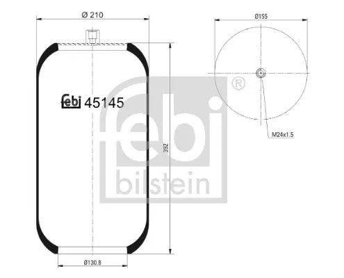 FEBI BILSTEIN FEBI BILSTEIN 45145 Febi Front Left Front Right Air Bag Suspension Spring For Mercedes-benz Set 