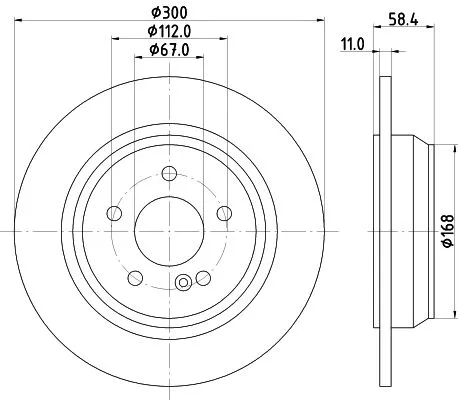 1x  MINTEX Brake Disc