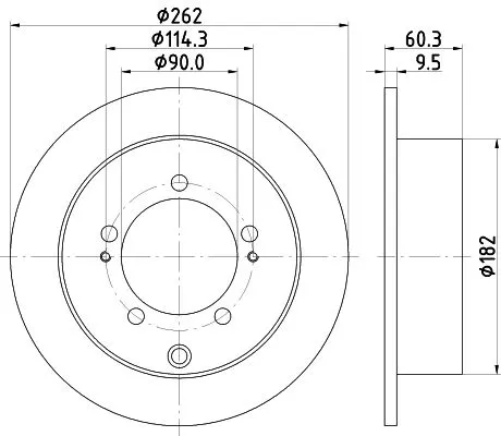 1x MINTEX MDC1448 Brake Disc