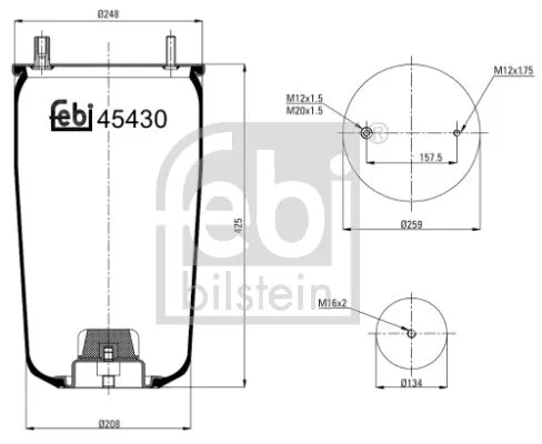 FEBI BILSTEIN FEBI BILSTEIN 45430 Febi Air Bag Suspension Spring 