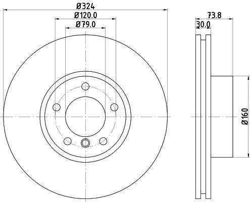 1x MINTEX MDC1486 Brake Disc